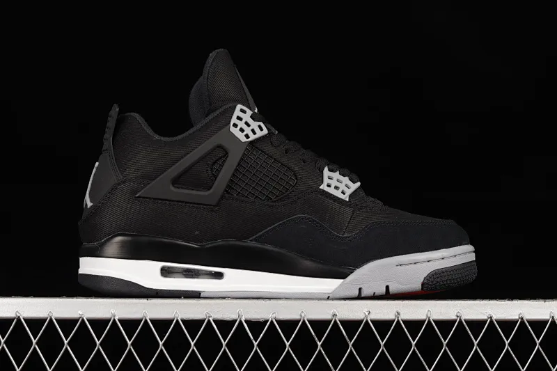 All categories Air Jordan Jordan series basketball shoes Air Jordan 4 Air Jordan 4 Retro "Olive Canvas" AJ4 Joe 4 black and gray denim DH7138-006